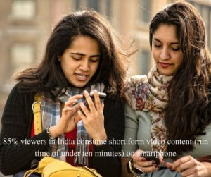 85% of indian viewers consume short form videos