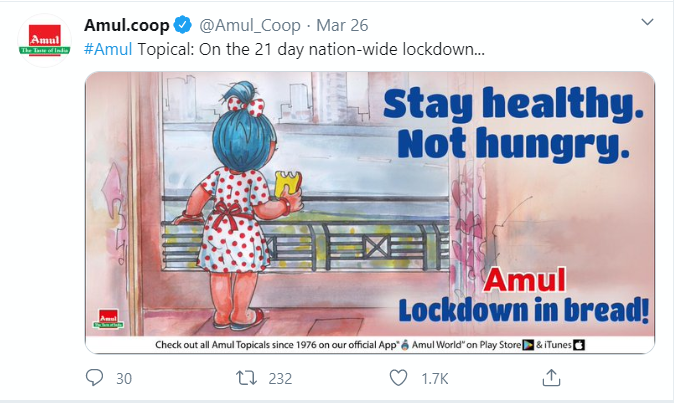 Amul Stay home Stay Safe Campaign