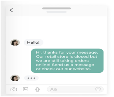 Automated response message in FB